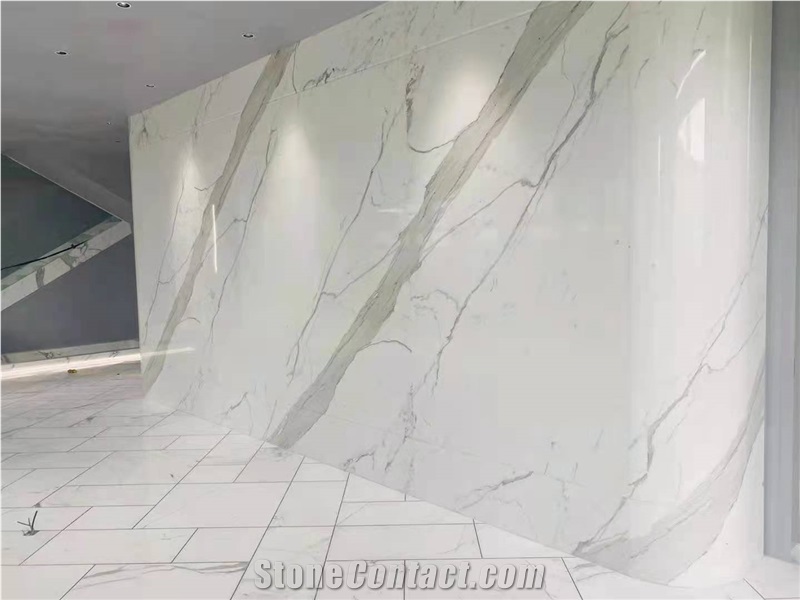 Bianco Calacatta White Marble Slabs