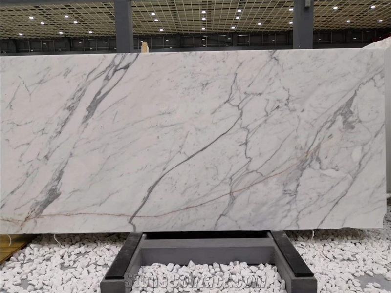 Bianco Calacatta White Marble Slabs