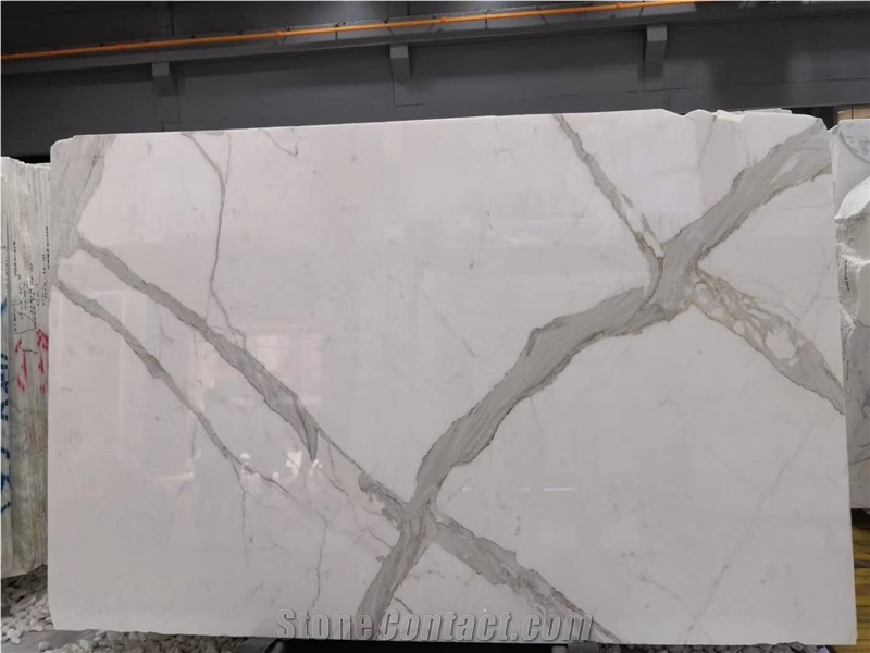 Bianco Calacatta White Marble Slabs