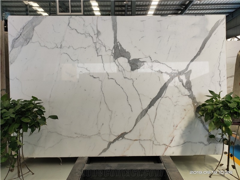 Bianco Calacatta White Marble Slabs