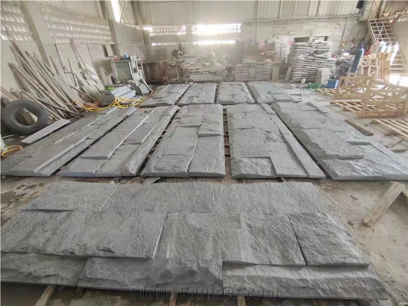 G654 Sesame Black Impala Grey Granite Split Face Tiles
