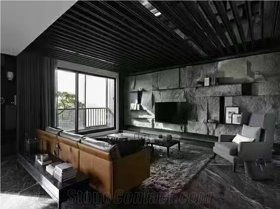 G654 Sesame Black Impala Grey Granite Split Face Tiles