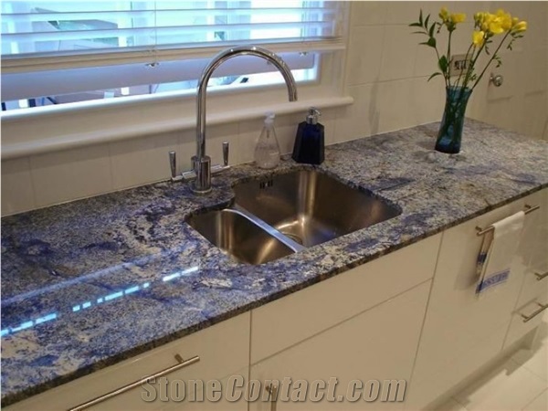 Azul Bahia Granite Slabs For Walls Decor