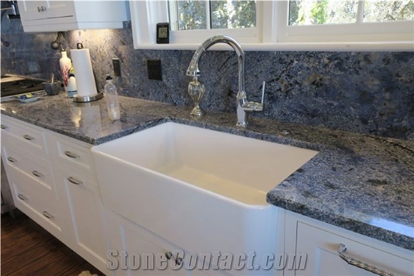 Azul Bahia Granite Slabs For Walls Decor