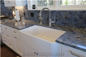 Azul Bahia Granite Slabs For Walls Decor