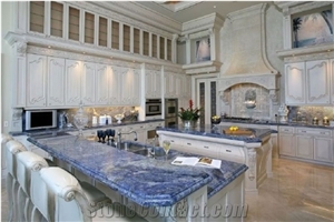 Azul Bahia Granite Slabs For Walls Decor