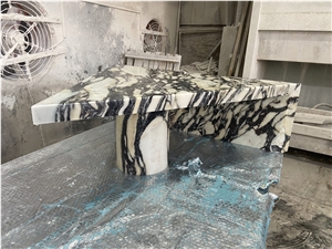 Calacatta Viola Marble Triangle Coffee Table