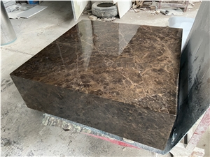Dark Emperador Square Marble Coffee Table Dark Emperador Square Marble Coffee Table