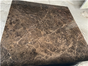 Dark Emperador Square Marble Coffee Table