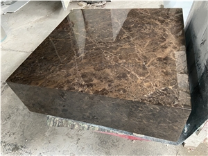 Dark Emperador Square Marble Coffee Table