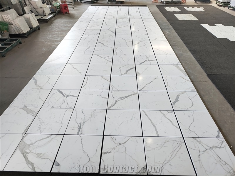 High Grade Calacatta White Marble Floor Tiles