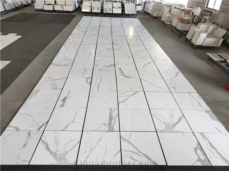 High Grade Calacatta White Marble Floor Tiles
