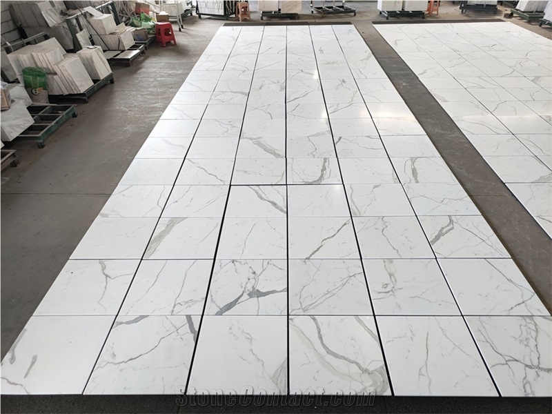 High Grade Calacatta White Marble Floor Tiles