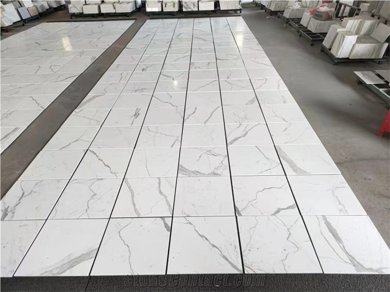 High Grade Calacatta White Marble Floor Tiles