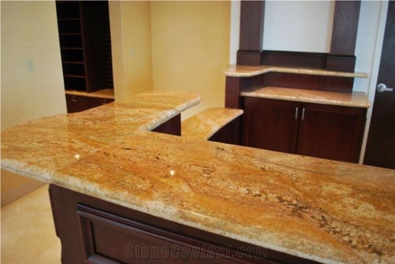 Imperial Gold Granite Slabs For Kitchen Bathroom