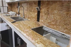 Imperial Gold Granite Slabs For Kitchen Bathroom