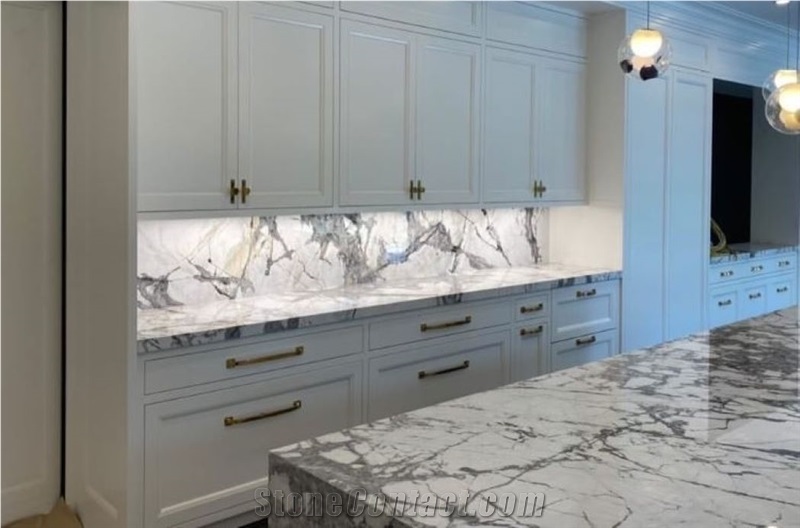 Invisible Grey Marble Flooring Countertops