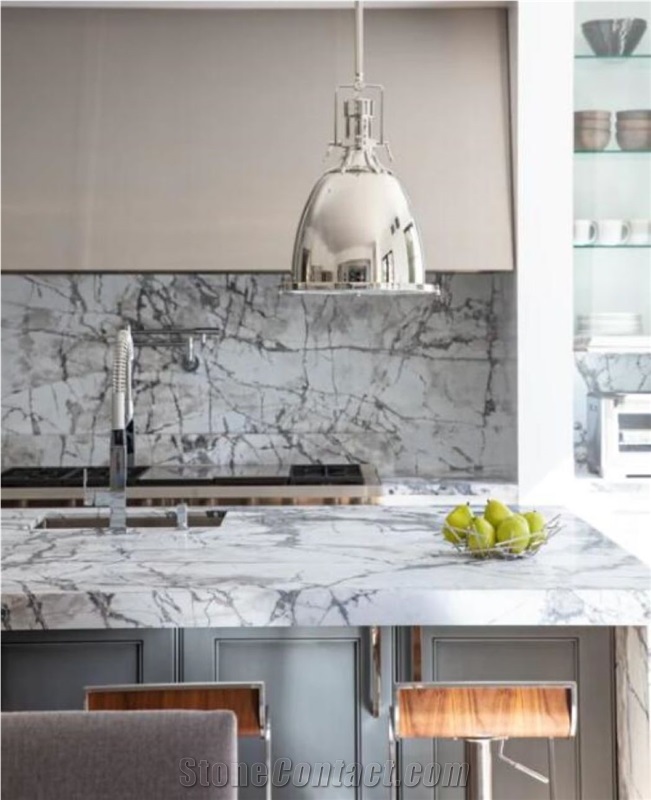 Invisible Grey Marble Flooring Countertops