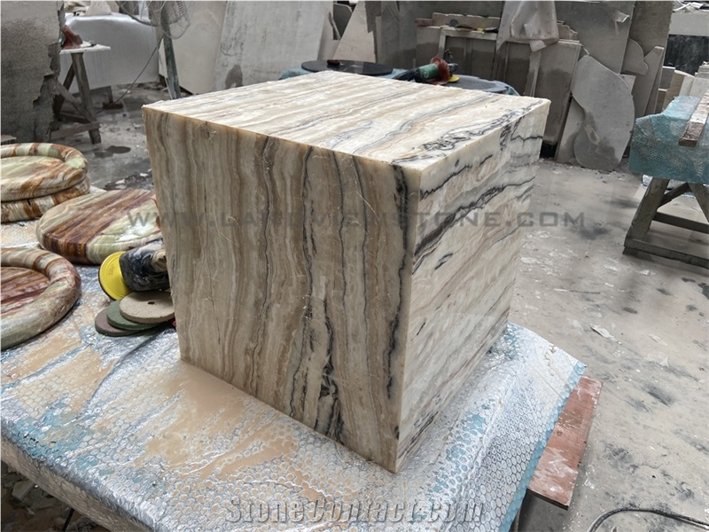 Multicolor Onyx Plinths Pedestal Stand Table