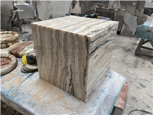 Multicolor Onyx Plinths Pedestal Stand Table