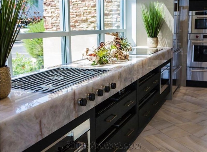 Pink Lady Lumix Quartzite For Kitchen Bathroom Countertops
