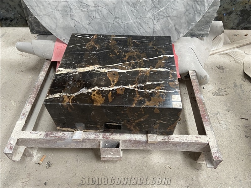 Portoro Gold Marble Coffee Table Stone Furniture