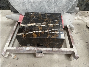 Portoro Gold Marble Coffee Table Stone Furniture