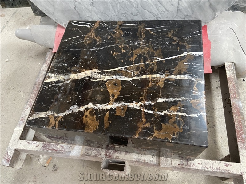 Portoro Gold Marble Coffee Table Stone Furniture
