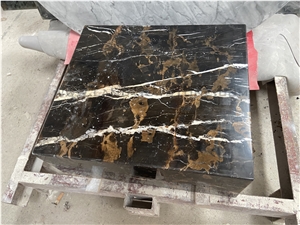 Portoro Gold Marble Coffee Table Stone Furniture