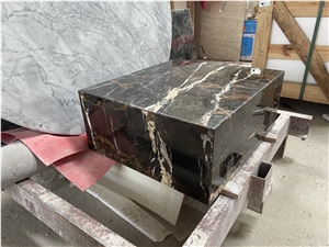 Portoro Gold Marble Coffee Table Stone Furniture