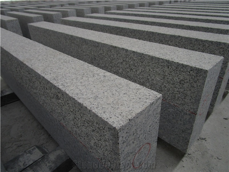 Flamed Sesame White Granite G603 Beveled Kerbs/Curbstone