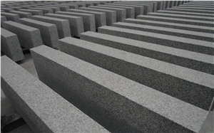 Flamed Sesame White Granite G603 Beveled Kerbs/Curbstone
