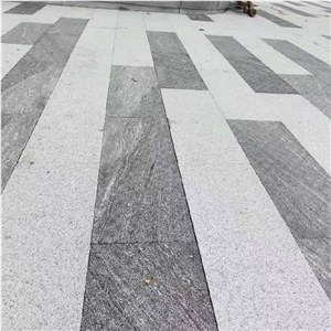 New G603 Sesame White Granite Flamed Paving Stone