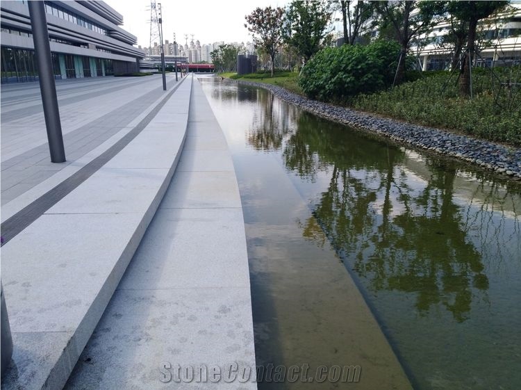 New G603 Sesame White Granite Flamed Paving Stone