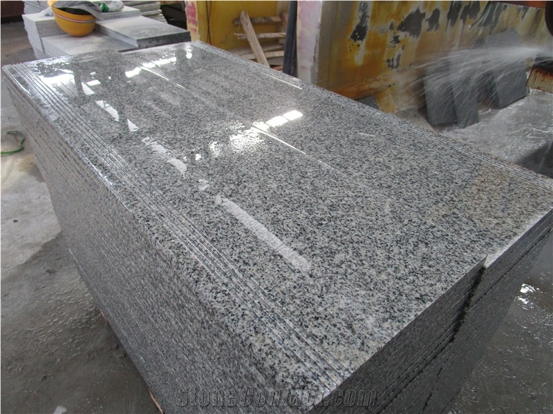 New G603 Sesame White Granite Polished Stone Stair/Steps