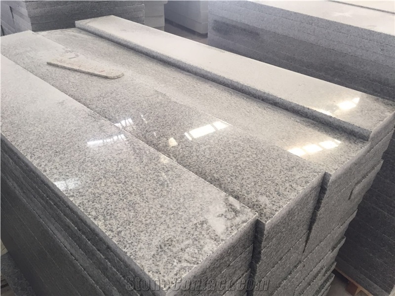 New G603 Sesame White Granite Polished Stone Stair/Steps