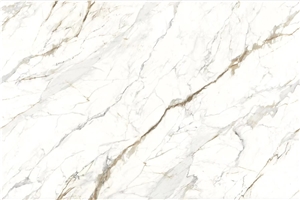 Calacatta Pearl Sintered Stone Slab Wall Background