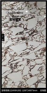 China Sintered Stone Calacatta White Vein Big Polished Slab