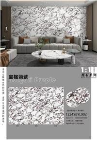China Sintered Stone Calacatta White Vein Big Polished Slab