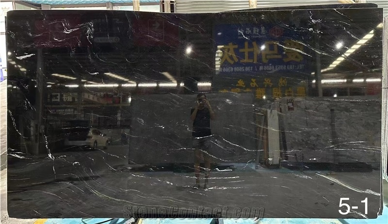 Angola Black Macondo Black Quartzite Big Slab Tile