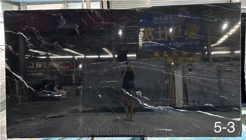 Angola Black Macondo Black Quartzite Big Slab Tile