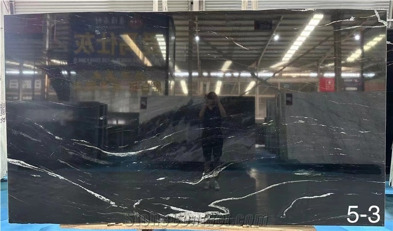 Angola Black Macondo Black Quartzite Big Slab Tile