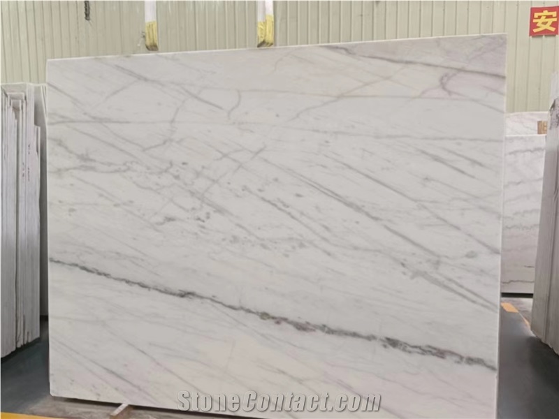 China Guangxi Kwong Sal White Marble Carla Stone Slab Tile