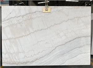 China Guangxi Kwong Sal White Marble Carla Stone Slab Tile