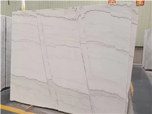 China Guangxi Kwong Sal White Marble Carla Stone Slab Tile