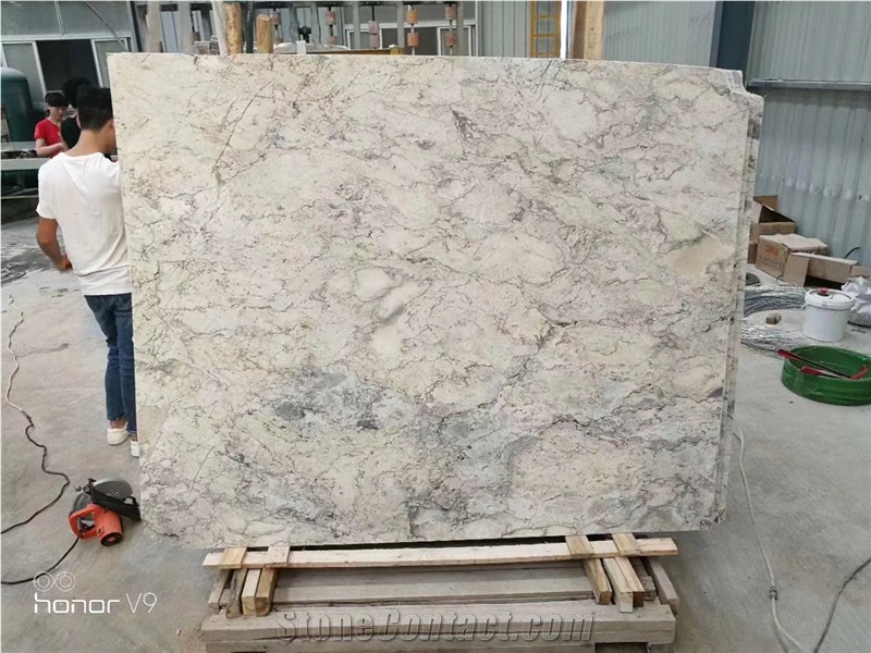 Chinese Ocean Star Marble Polished Slabs For Outdoor Design