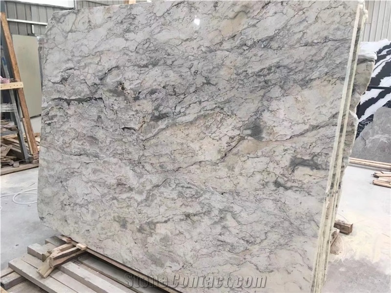 Chinese Ocean Star Marble Polished Slabs For Outdoor Design
