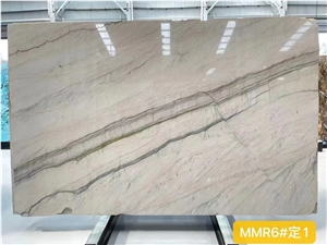 Luce Di Luna Quartzite Blanco Lunar Bookmatched Big Slab