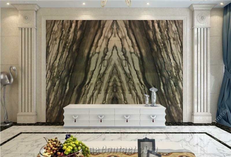 Sequoia Brown Quartzite Bookmatched Slab Tile