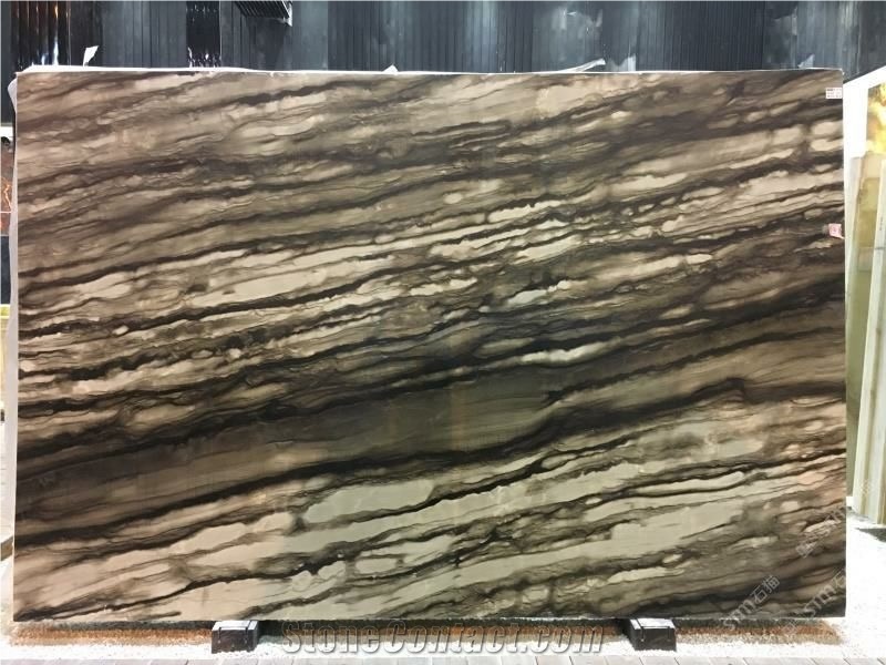 Sequoia Brown Quartzite Bookmatched Slab Tile